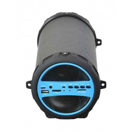 Портативная акустика Hyundai H-PAC220 черный/голубой - фото 3