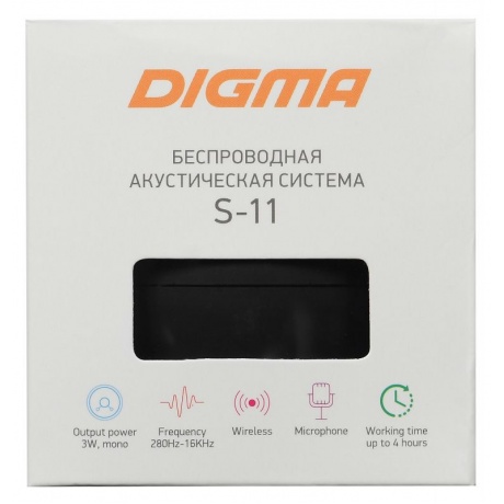 Портативная акустика Digma S-11 черный (SP113B) - фото 8