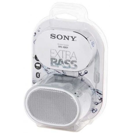 Портативная акустика Sony SRS-XB01W белая - фото 6