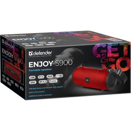 Портативная акустика Defender Enjoy S900 Red (65904) - фото 6