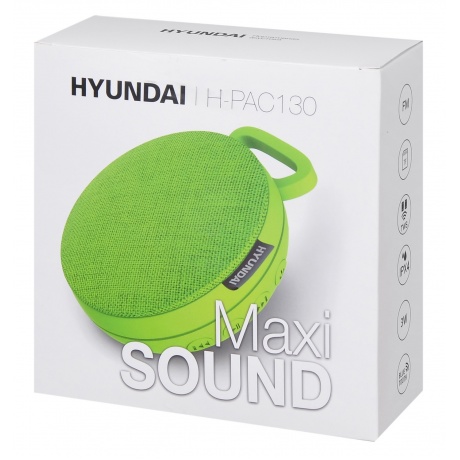 Портативная акустика Hyundai H-PAC130 светло-зеленый - фото 6
