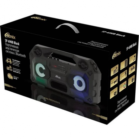 Портативная акустика Ritmix SP-690B black - фото 7