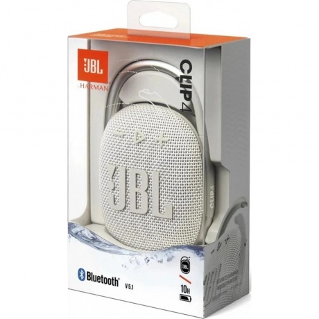 Портативная акустика JBL Clip 4 белый - фото 18