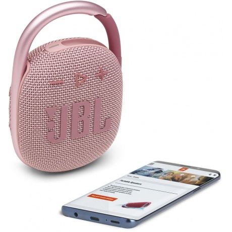 Портативная акустика JBL Clip 4 Pink - фото 4