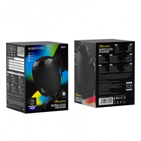 Портативная акустика Borofone BR6 Miraculous, черный (23901) - фото 2