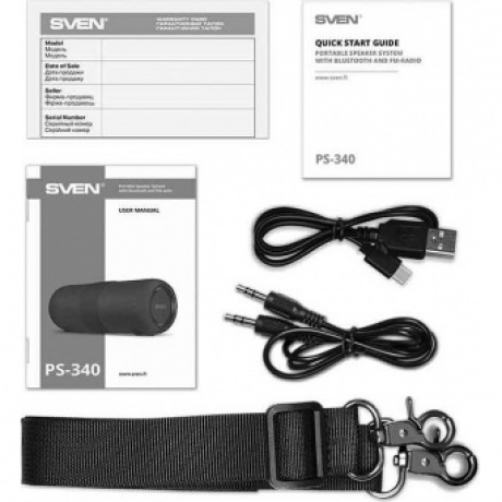 Портативная акустика Sven PS-340 2.0 чёрные (SV-021283) - фото 10