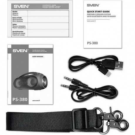 Портативная акустика Sven PS-380 2.0 чёрные (SV-021290) - фото 14
