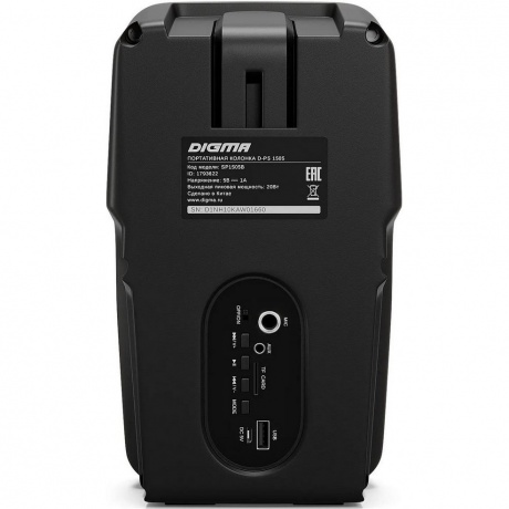 Портативная акустика Digma D-PS1505 черный (SP1505B) - фото 5