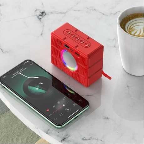 Портативная акустика Borofone BR16 Gage, красный (49932) - фото 3