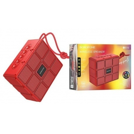 Портативная акустика Borofone BR16 Gage, красный (49932) - фото 6