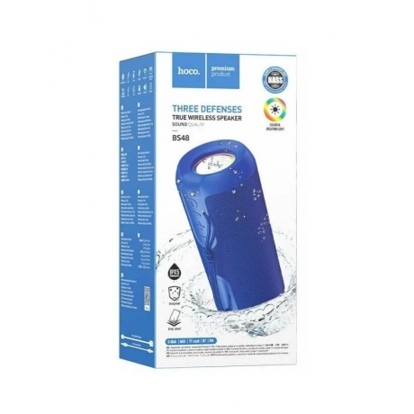 Портативная акустика Hoco BS48 Artistic, синий (662269) - фото 9