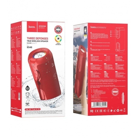 Портативная акустика Hoco BS48 Artistic, красный (62252) - фото 2