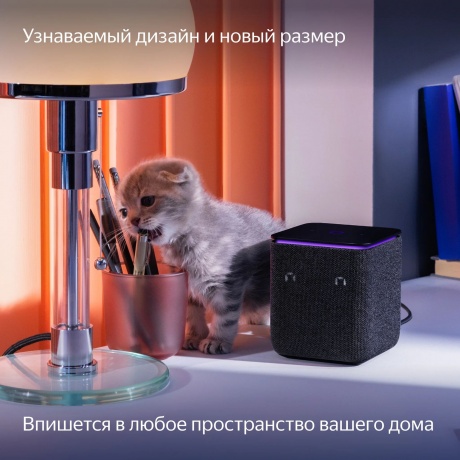 Портативная акустика Яндекс Станция Миди YNDX-00054 (черный) - фото 4