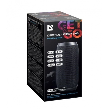 Портативная акустика Defender ENJOY S100 BLACK (65101) - фото 5