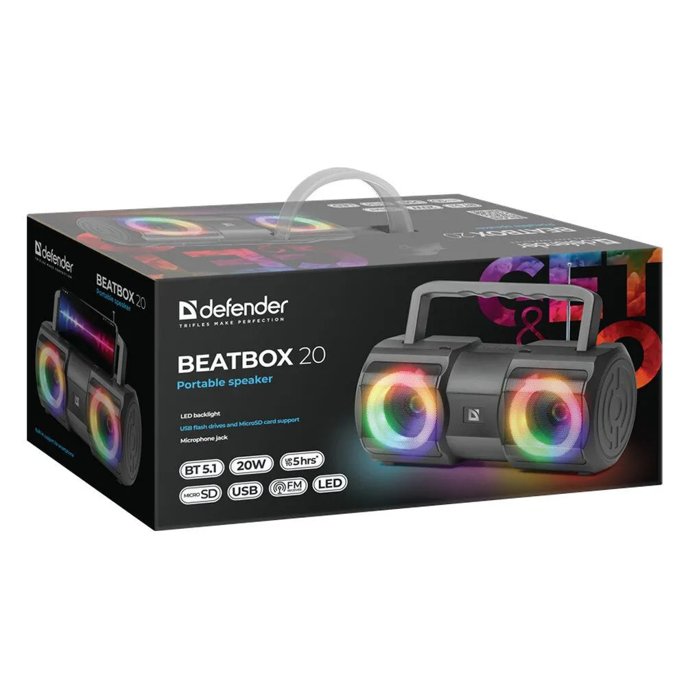 Портативная акустика Defender Beatbox 20 65420 - фото 13