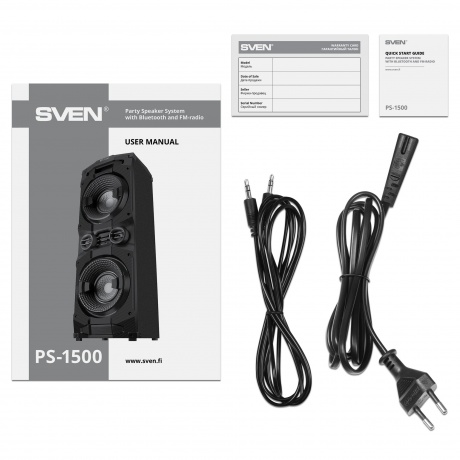 Портативная акустика SVEN PS-1500 2.0 чёрные (SV-022020) - фото 13