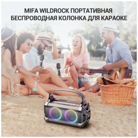 Портативная акустика-караоке MIFA WildRock, цвет - черный - фото 6