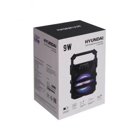 Портативная колонка Hyundai H-PS1000 черный - фото 7