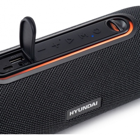 Портативная колонка Hyundai H-PS1021 черный/черный - фото 7