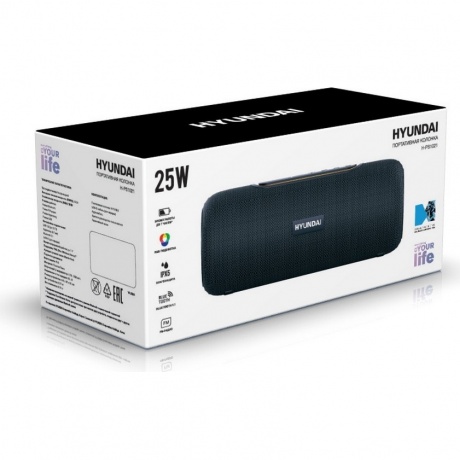 Портативная колонка Hyundai H-PS1021 черный/черный - фото 8
