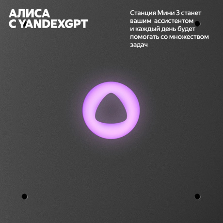 Умная колонка Яндекс Станция Мини 3 с Алисой (YNDX-00027GRY) Серая - фото 3