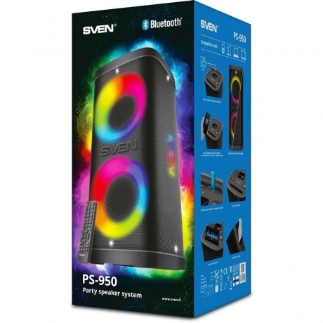 Портативная акустика Sven PS-950 (SV-022396) Black - фото 13