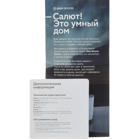 Умная колонка SberBoom Home SBDV-00171V Фисташковый - фото 17