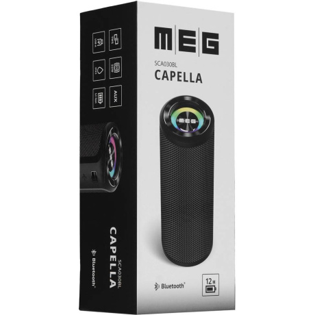 Портативная колонка MEG SCA030BL 30Вт черная - фото 8