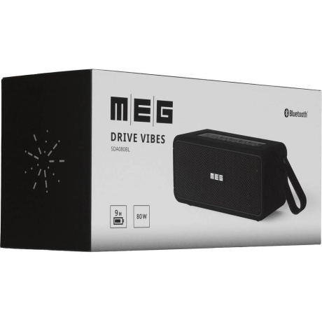 Портативная колонка MEG SDA080BL 80Вт черная - фото 8