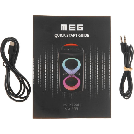 Портативная колонка MEG SPA130BL 130Вт черная - фото 10