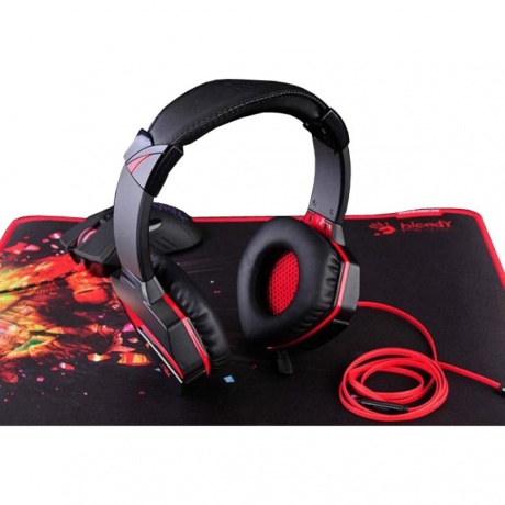 Наушники с микрофоном A4Tech Bloody G500 черный/красный - фото 4
