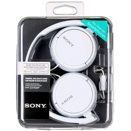 Наушники Sony MDR-ZX110AP White - фото 4