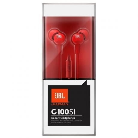 Наушники JBL C100si, красная - фото 3