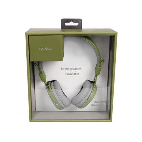 Наушники Rombica mysound BH-03 3C, Bluetooth, зеленый - фото 5