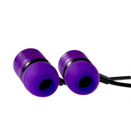 Наушники внутриканальные Partner Emotion, пластик, фиолетовые, черный кабель, 3.5мм - фото 4