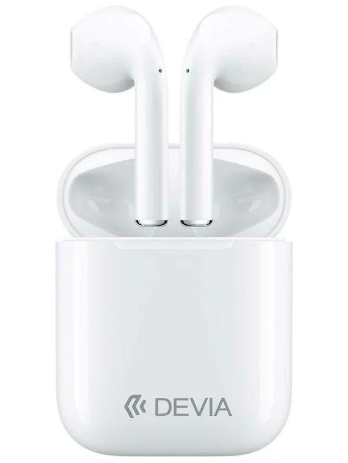 Наушники Devia TWS Bluetooth V5 White whizzer tp1s upgrade bluetooth earphone tws v5 0 наушники earphone hifi wireless earphones fone de ouvido ip5x
