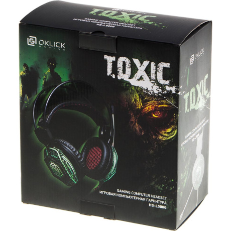 Наушники Oklick HS-L500G TOXIC черный - фото 22