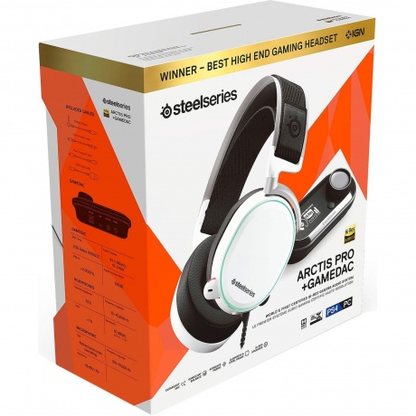 Наушники Steelseries Arctis Pro + GameDAC белый (61454) - фото 5
