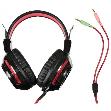 Наушники Oklick HS-G300 ARMAGEDDON черный/красный (AH-V1) - фото 2