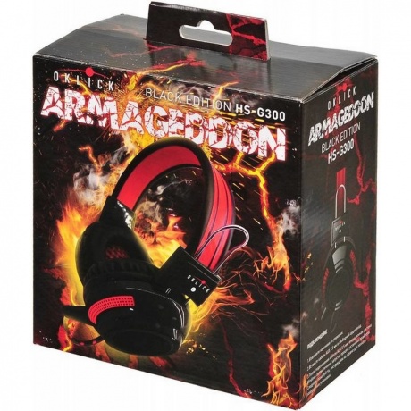 Наушники Oklick HS-G300 ARMAGEDDON черный/красный (AH-V1) - фото 8
