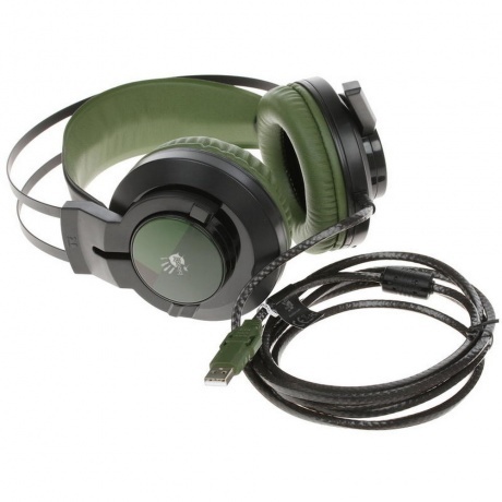 Наушники A4Tech Bloody J450 черный/зеленый - фото 3