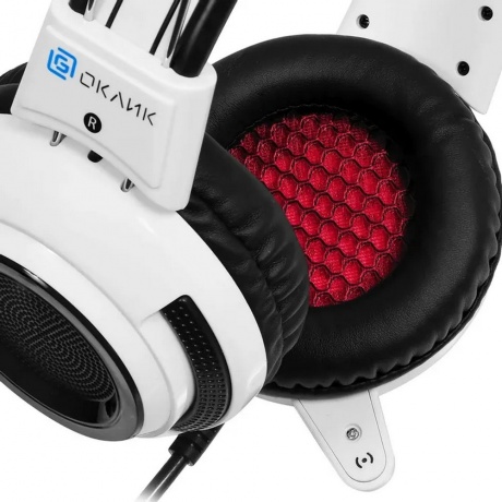 Наушники Oklick HS-G300 ARMAGEDDON белый/черный (AH-V1W) - фото 6