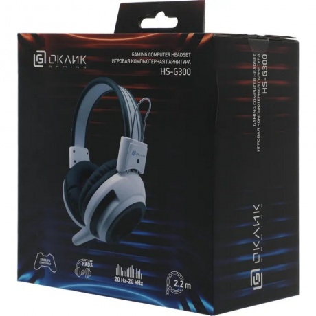 Наушники Oklick HS-G300 ARMAGEDDON белый/черный (AH-V1W) - фото 8