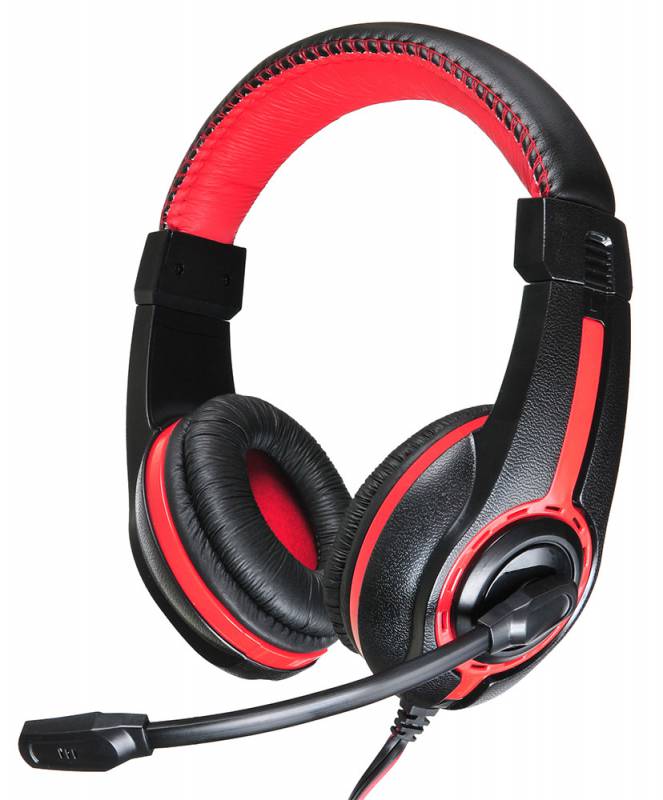 Наушники Oklick HS-L200 черный/красный (Y-819) наушники с микрофоном oklick hs l200 2м мониторы оголовье y 819 черный красный