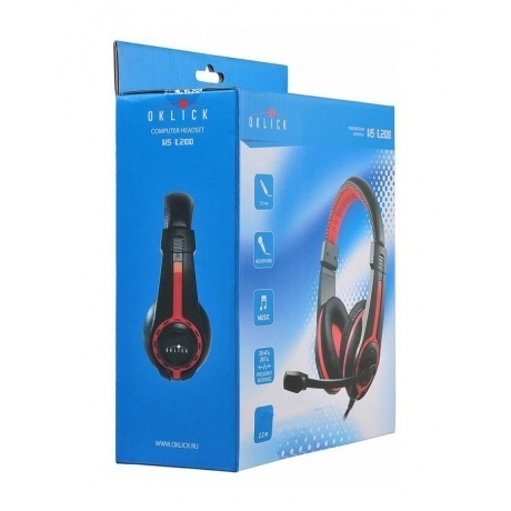 Наушники Oklick HS-L200 черный/красный (Y-819) - фото 7