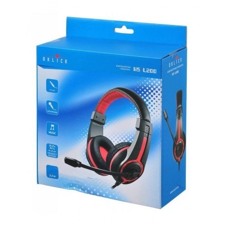 Наушники Oklick HS-L200 черный/красный (Y-819) - фото 8