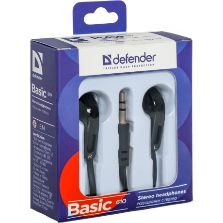 Нaушники Defender Basic-610 Black (63610) - фото 7
