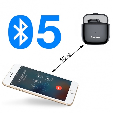 Bluetooth-гарнитура Baseus A03 (NGA03-01) Black - фото 7