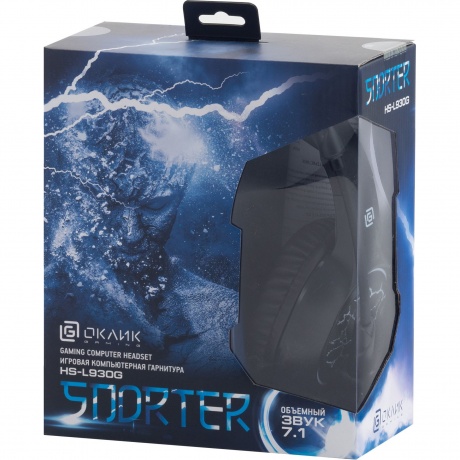 Наушники Oklick HS-L930G Snorter черный/синий - фото 12