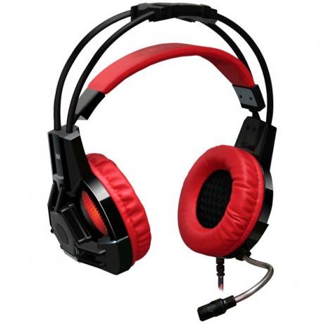 Наушники с микрофоном Defender Gaming Lester 64541 черный/красный - фото 1